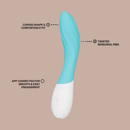 LELO – MONA Twist G-Spot Vibrator – Aqua - by Pleasurements LELO – MONA Twist G-Spot Vibrator – Aqua - by Pleasurements