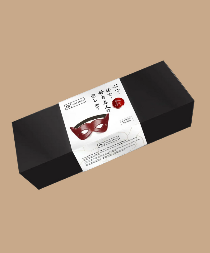 Liebe Seele Leather Open-Eye Blindfold β Wine Red