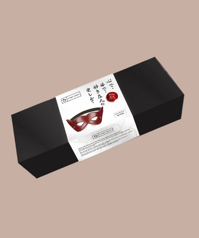 Liebe Seele Leather Open-Eye Blindfold – Wine Red