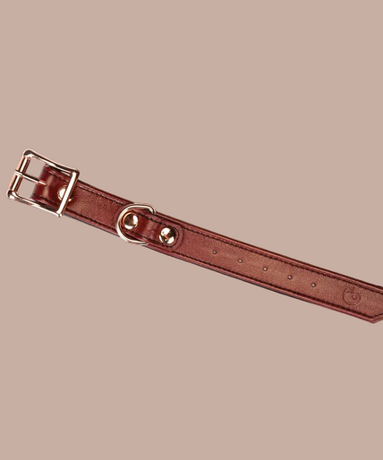 Liebe Seele Lederen Halsband en Polsboeien Set – Wijnrood Liebe Seele Lederen Halsband en Polsboeien Set – Wijnrood