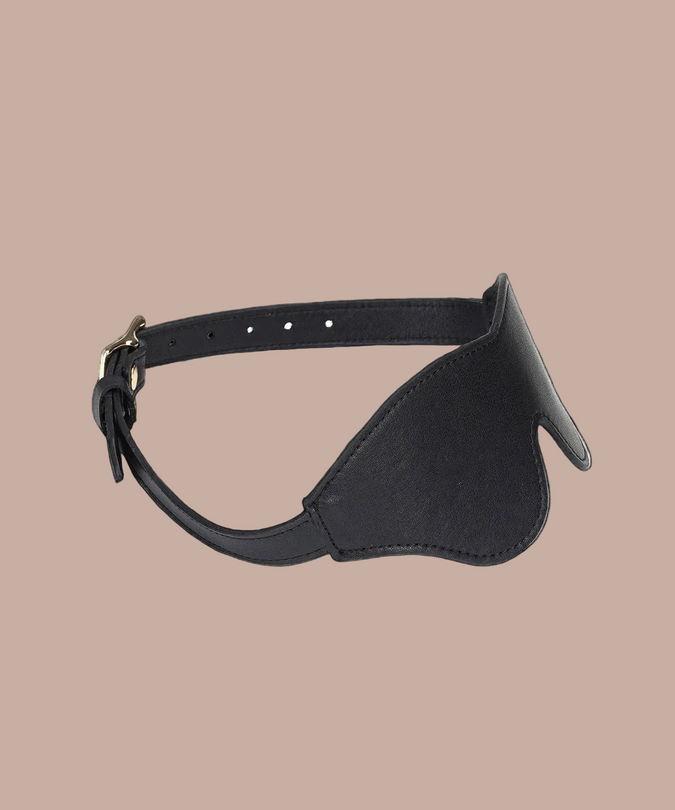 Liebe Seele Leather Blindfold – Dark Secret Black