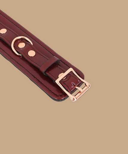 Liebe Seele Leather Wrist Cuffs – Wine Red Liebe Seele Leather Wrist Cuffs – Wine Red