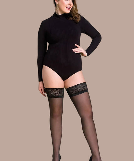 Gabriella Hold ups 15 den Plus Size Black Gabriella Hold ups 15 den Plus Size Black - Pleasurements