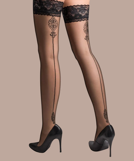 Gabriella Hold-Ups Lana 20 delig Zwart Gabrielle Hold Ups Lana 20 den Black - Pleasurements