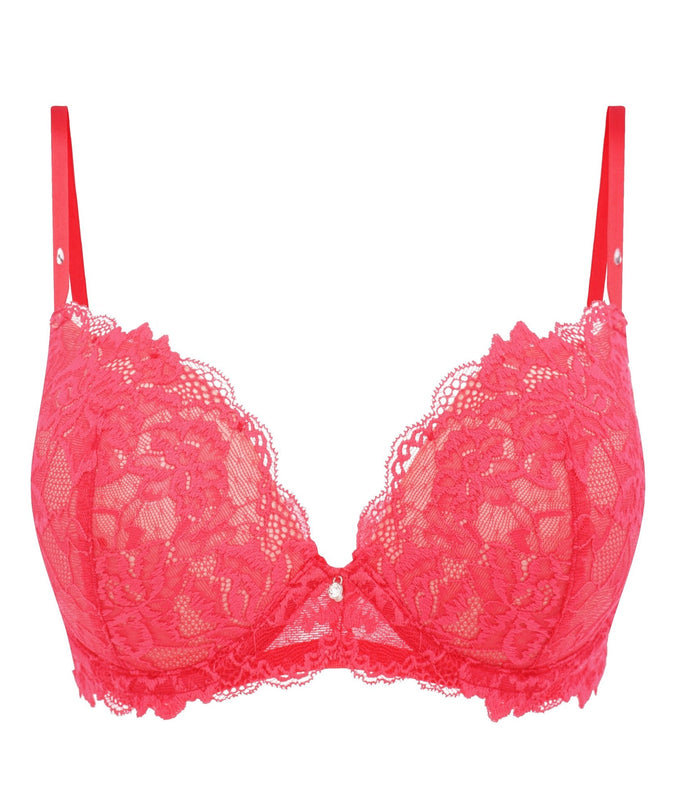 Heavenly Push - Up Bra Red - Pleasurements