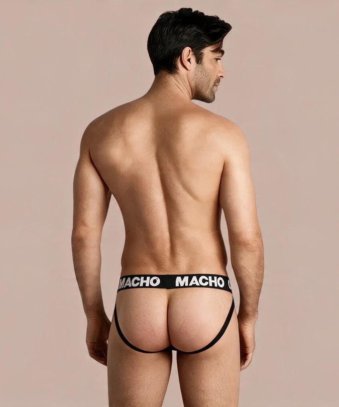 Macho – MX25NC Jockstrap Black Leather-Look | Premium Men’s Underwear