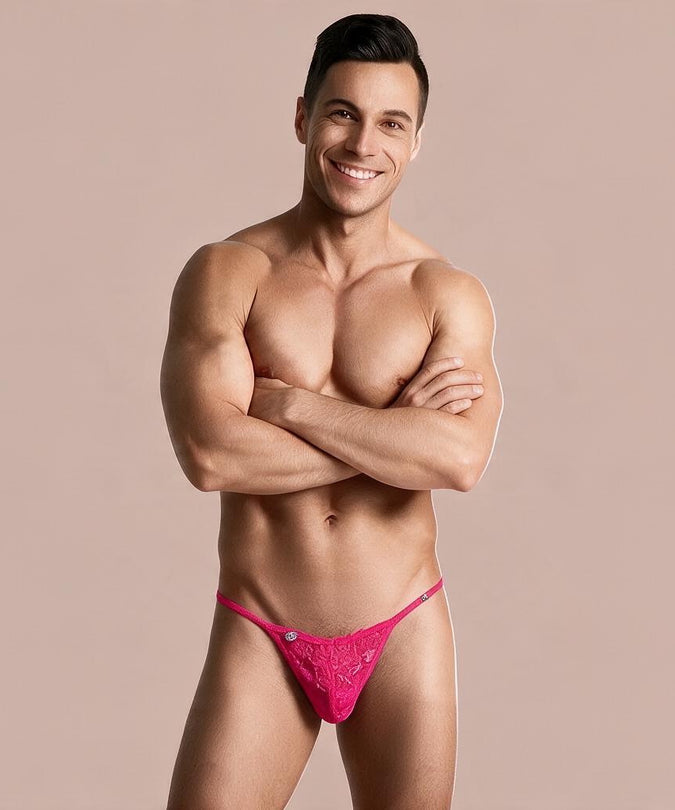 Mob – Roze Kant String Maat S/M