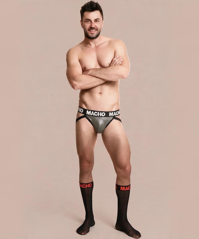 Macho – Thin Socks Black/Red | Premium Men’s Underwear