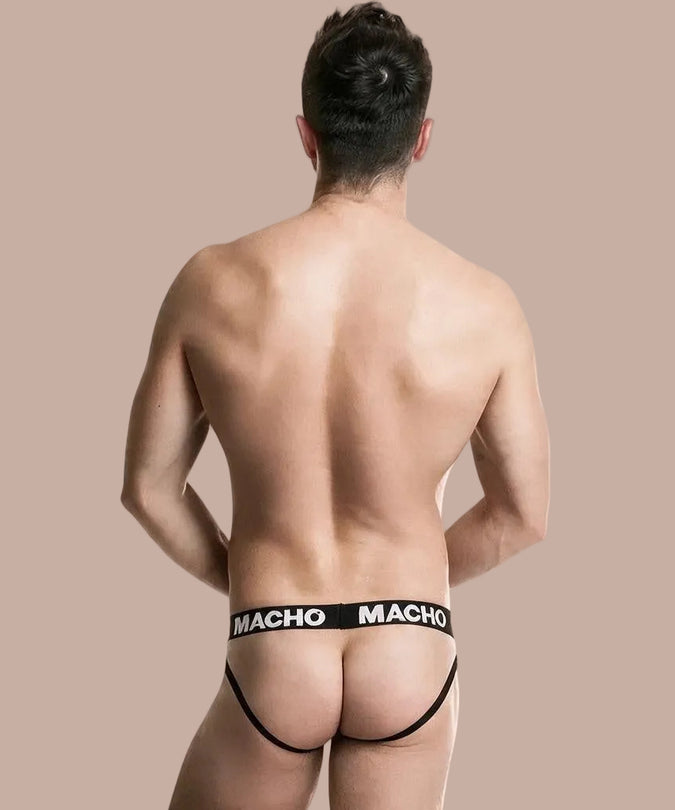 Macho – Mx27gr Jock leer grijs beige S