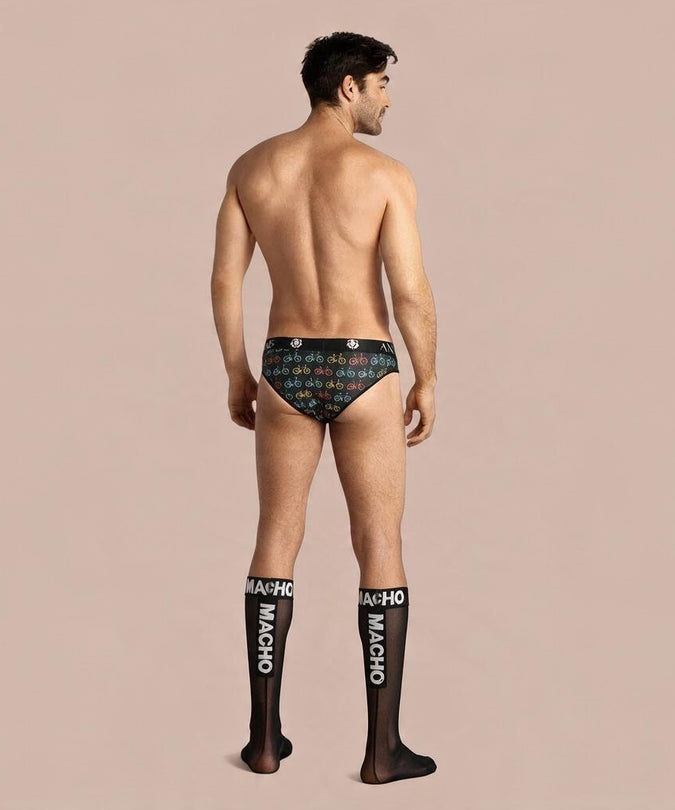 Macho – Dunne Sokken One Size Zwart