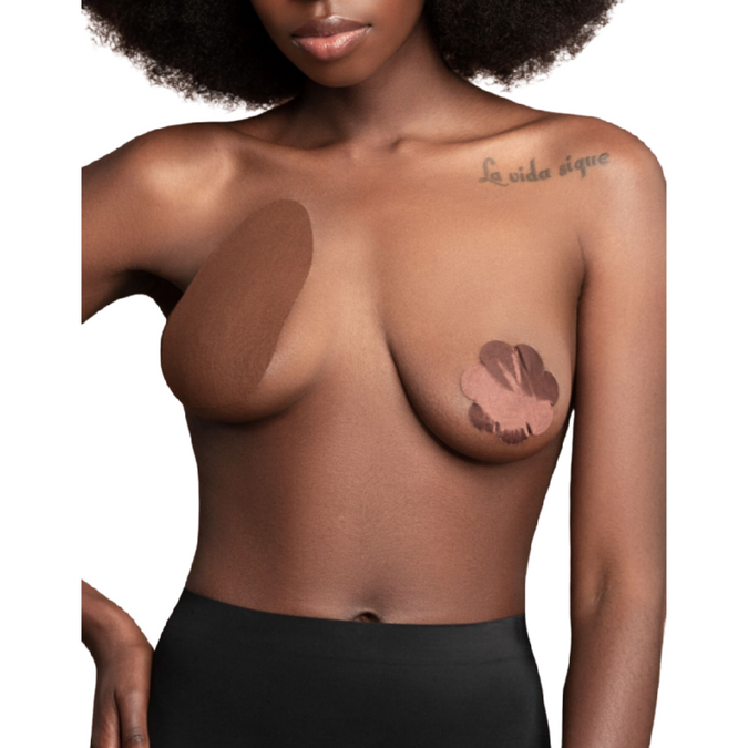 BYE-BRA - BORSTVERGROTER + 3 PAAR ZATIJNEN BRUINE CUPS F/H