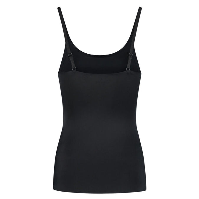 BYE-BRA - LICHT ONDERSTEUNEND T-SHIRT ONZICHTBAAR ZWART MAAT M