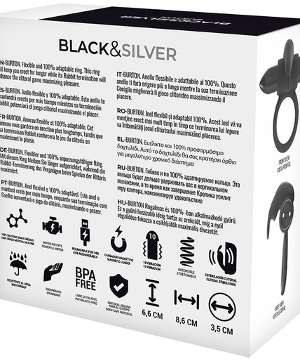 BLACK&SILVER - BURTON REMOTE CONTROL COCKRING WATCHME BLACK&SILVER - BURTON REMOTE CONTROL COCKRING WATCHME