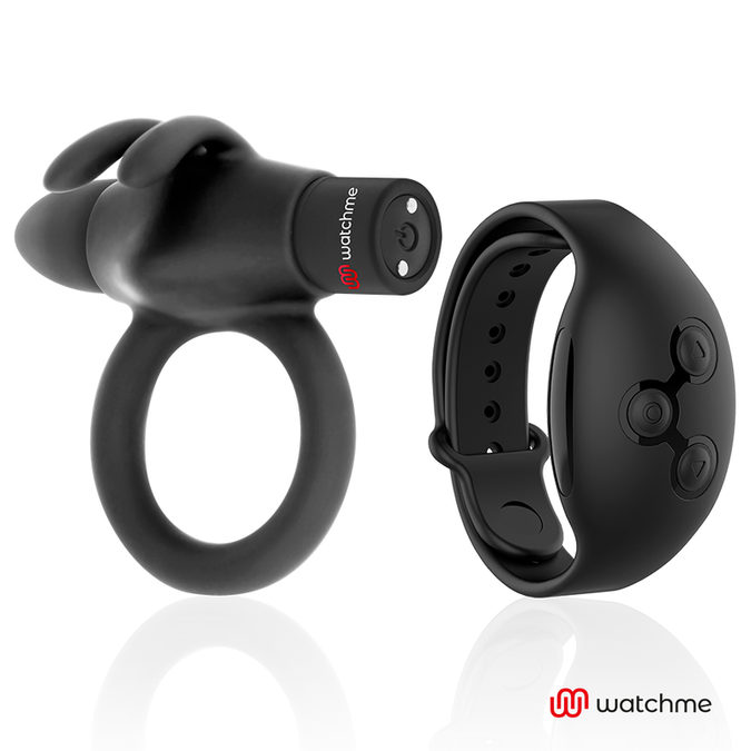 Black&silver – Agron Remote Control Cockring Watchme