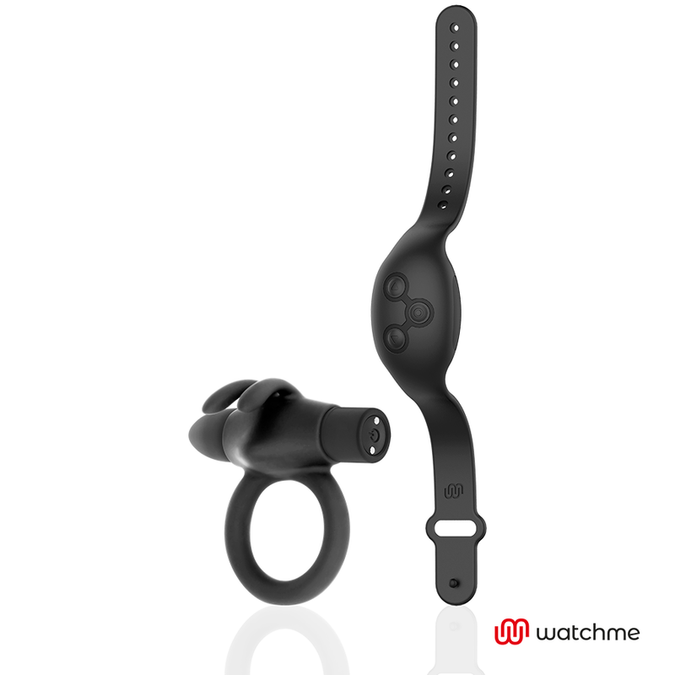 Black&silver – Agron Remote Control Cockring Watchme