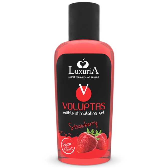 INTIMATELINE LUXURIA - VOLUPTAS EETBARE MASSAGEGEL WARMEND EFFECT - AARDBEI 100 ML