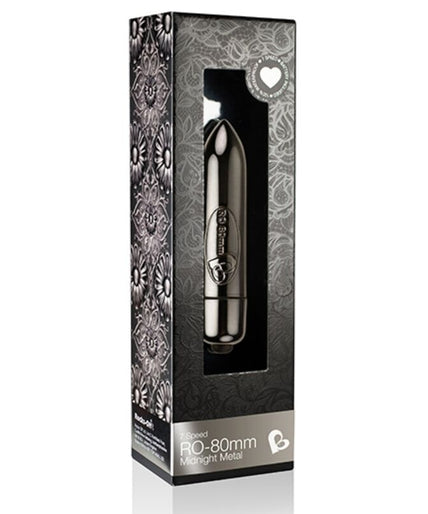 ROCKS-OFF - VIBRATING BULLET RO-80MM MIDNIGHT METAL ROCKS-OFF - VIBRATING BULLET RO-80MM MIDNIGHT METAL