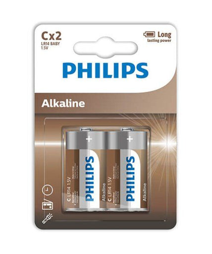PHILIPS - ALKALINE BATTERIES C LR14 BLISTER*2 PHILIPS - ALKALINE BATTERIES C LR14 BLISTER*2