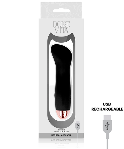 Pleasurements – Dolce Vita – Oplaadbare vibrator One Zwart 7 Snelheden Pleasurements – Dolce Vita – Oplaadbare vibrator One Zwart 7 Snelheden
