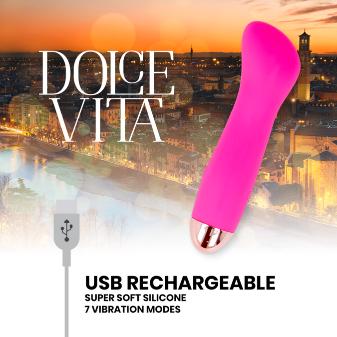 Dolce Vita – Rechargeable Vibrator One Pink 7 Speed