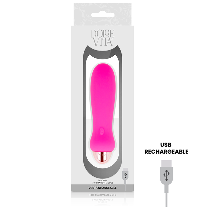 Dolce Vita – Rechargeable Vibrator Five Pink 7 Speed