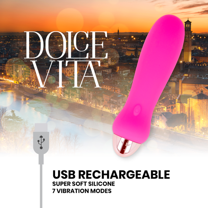 Dolce Vita – Rechargeable Vibrator Five Pink 7 Speed