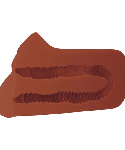 PDX PLUS - PICK YOUR PLEASURE DOUBLE BROWN MASTURBATOR PDX PLUS - PICK YOUR PLEASURE DOUBLE BROWN MASTURBATOR