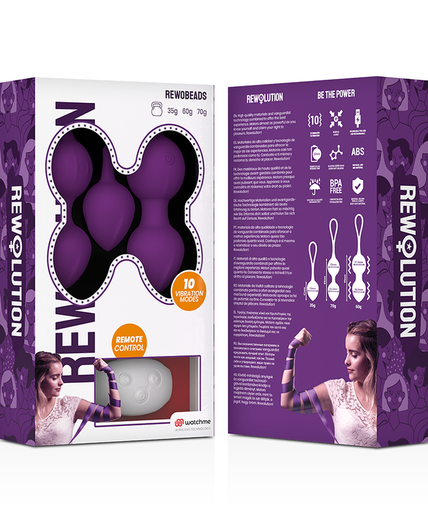 REWOLUTION - REWOBEADS VIBRATING BALLS REMOTE CONTROL WITH WATCHME TECHNOLOGY REWOLUTION - REWOBEADS VIBRATING BALLS REMOTE CONTROL WITH WATCHME TECHNOLOGY