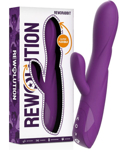 REWOLUTION - REWORABBIT FLEXIBLE VIBRATOR WITH RABBIT REWOLUTION - REWORABBIT FLEXIBLE VIBRATOR WITH RABBIT