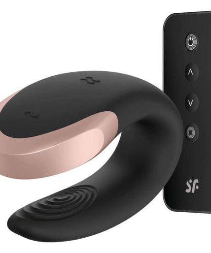 Satisfyer – Double Love Luxe Partnervibrator Zwart Satisfyer – Double Love Luxe Partnervibrator Zwart