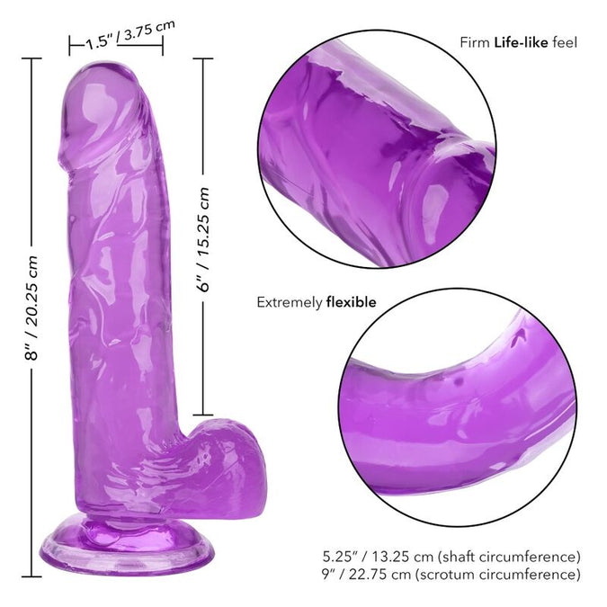 Pleasurements – Calexotics – Size Queen Dildo Paars 15,3 Cm