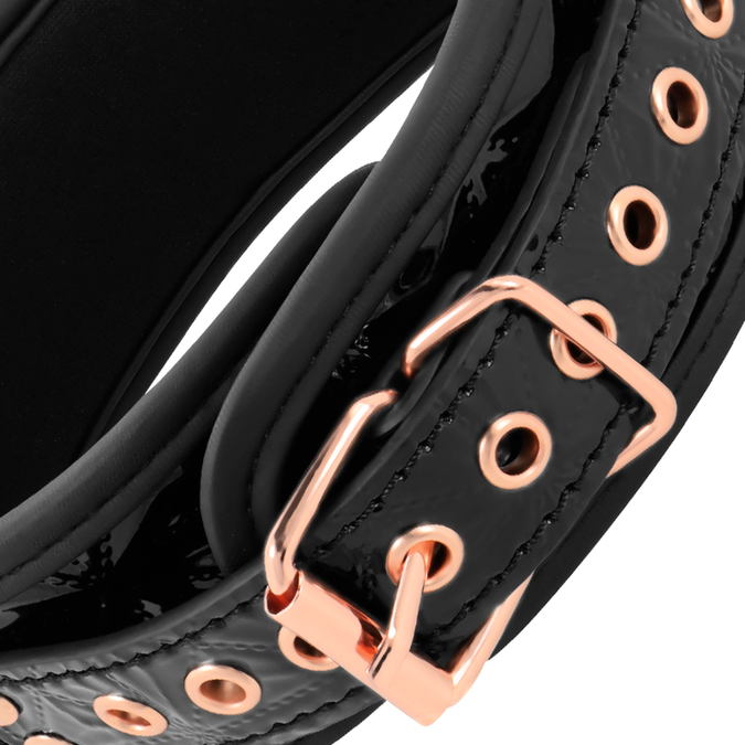BEGME - ZWARTE HALSBAND MET NIPPELKLEMMEN MET NEOPREEN VOERING