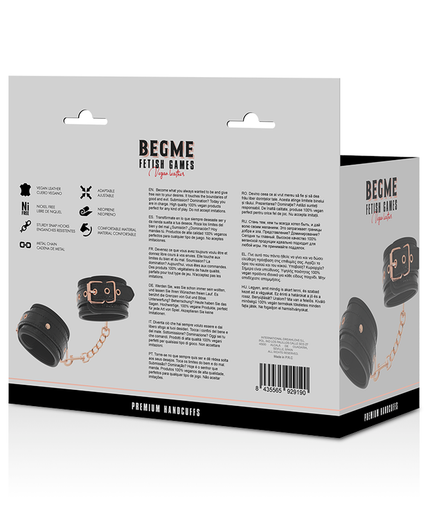 BEGME - BLACK EDITION PREMIUM HANDCUFFS WITH NEOPRENE LINING BEGME - BLACK EDITION PREMIUM HANDCUFFS WITH NEOPRENE LINING
