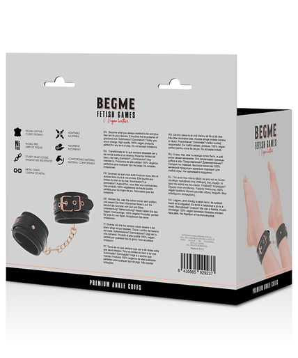 BEGME - BLACK EDITION PREMIUM ANKLE CUFFS WITH NEOPRENE LINING BEGME - BLACK EDITION PREMIUM ANKLE CUFFS WITH NEOPRENE LINING