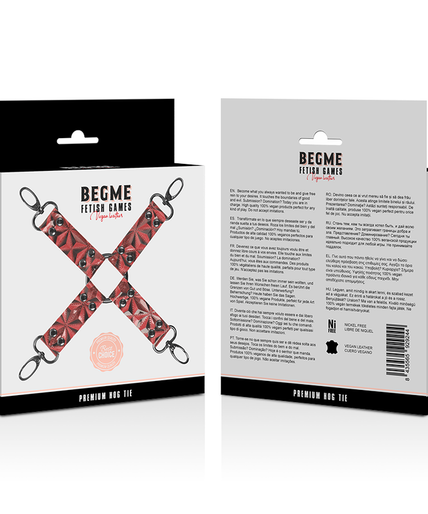 BEGME - RED EDITION PREMIUM VEGAN LEATHER HOG TIE BEGME - RED EDITION PREMIUM VEGAN LEATHER HOG TIE