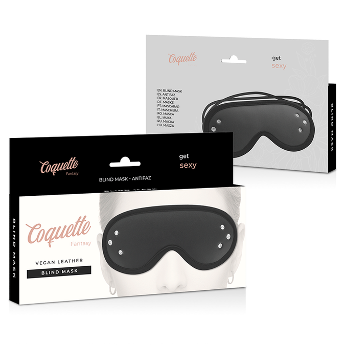 Coquette Chic Desire – Fantasie veganistisch leren blinddoek met neopreen voering