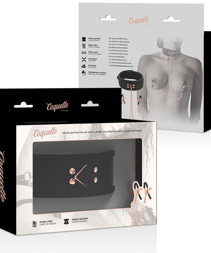 COQUETTE CHIC DESIRE - FANTASY NIPPLE CLAMP NECKLACE WITH NEOPRENE LINING COQUETTE CHIC DESIRE - FANTASY NIPPLE CLAMP NECKLACE WITH NEOPRENE LINING