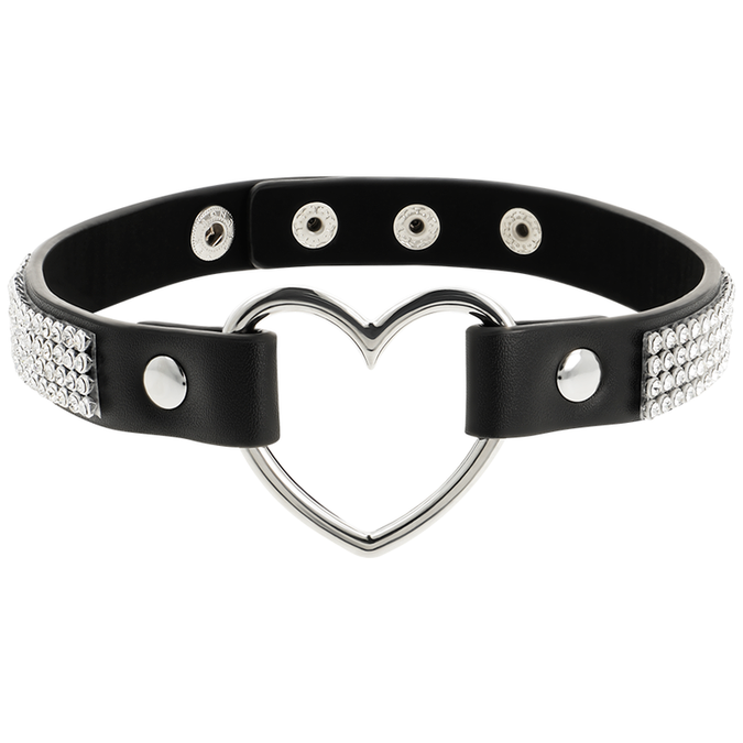 Coquette Chic Desire – Vegan leren choker met hartje