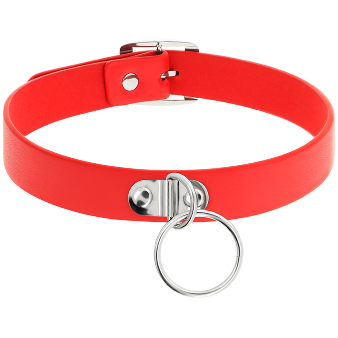 COQUETTE CHIC DESIRE - RODE VEGAN LEREN KETTING DAMES FETISH ACCESSOIRE