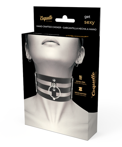 COQUETTE CHIC DESIRE - FETISH STYLE VEGAN LEATHER CHOKER COQUETTE CHIC DESIRE - FETISH STYLE VEGAN LEATHER CHOKER
