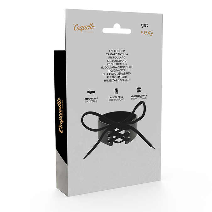 COQUETTE CHIC DESIRE - VEGAN LEREN CHOKER