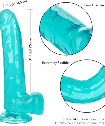 CALEXOTICS - SIZE QUEEN DILDO BLUE 20.3 CM CALEXOTICS - SIZE QUEEN DILDO BLUE 20.3 CM