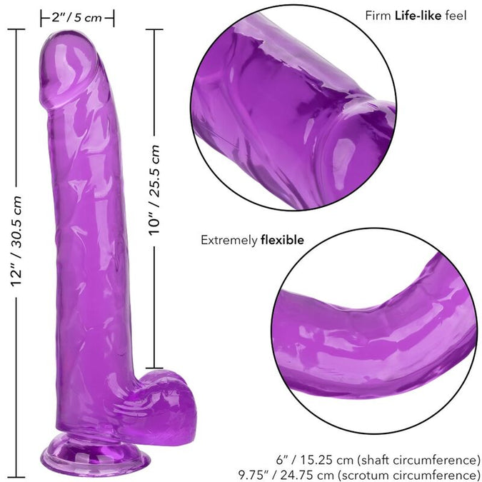 Pleasurements – Calexotics – Size Queen Dildo Purple 25.5 Cm