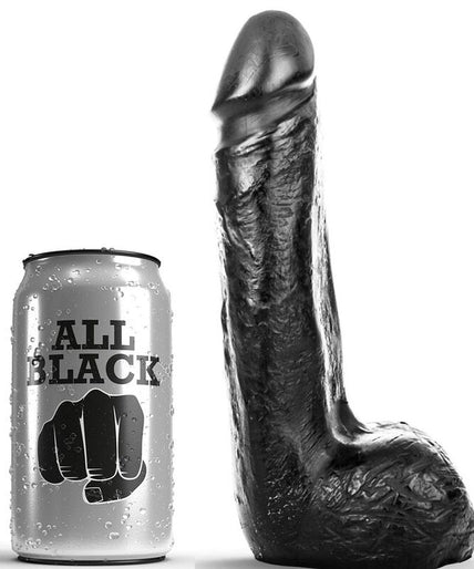 ALL BLACK - SOFT BLACK REALISTIC DILDO 20 CM ALL BLACK - SOFT BLACK REALISTIC DILDO 20 CM