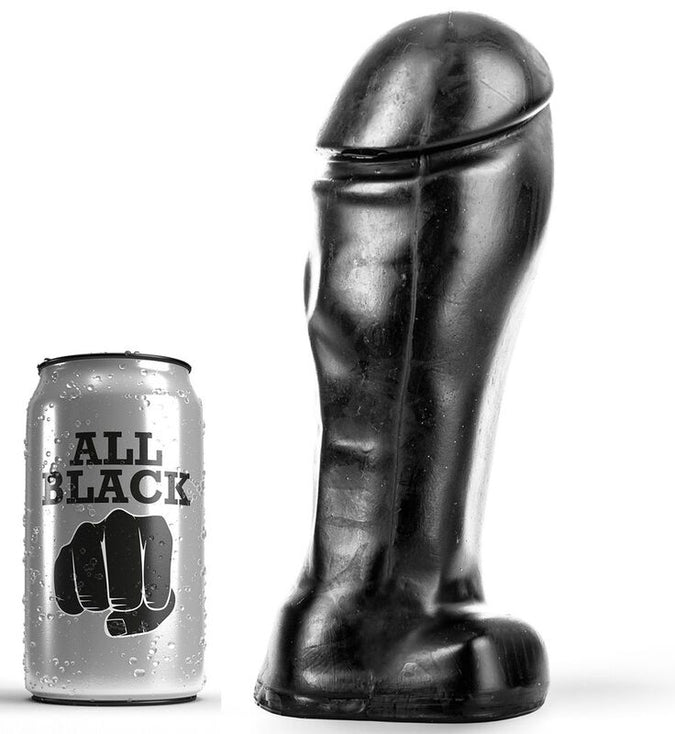 All Black – Realistic Dong Black Broad Toe 22 cm
