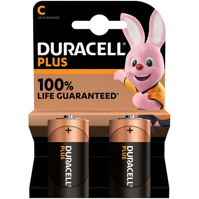 DURACELL - PLUS POWER ALKALINE BATTERIJ C LR14 2 STUKS