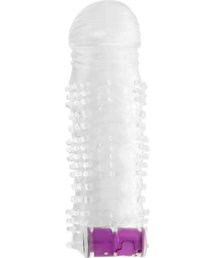OHMAMA - TEXTURED PENIS SHEATH WITH VIBRATING BULLET OHMAMA - TEXTURED PENIS SHEATH WITH VIBRATING BULLET