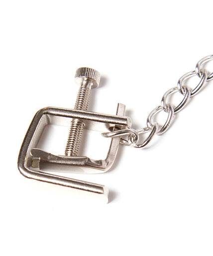 OHMAMA FETISH - METAL SCREW CLAMPS WITH CHAIN OHMAMA FETISH - METAL SCREW CLAMPS WITH CHAIN