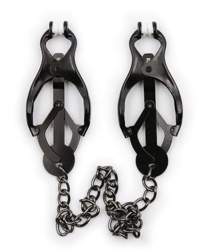 OHMAMA FETISH - JAPANESE NIPPLE Clamps WITH BLACK CHAIN OHMAMA FETISH - JAPANESE NIPPLE Clamps WITH BLACK CHAIN