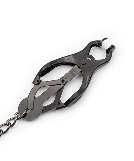 OHMAMA FETISH - JAPANESE NIPPLE Clamps WITH BLACK CHAIN OHMAMA FETISH - JAPANESE NIPPLE Clamps WITH BLACK CHAIN